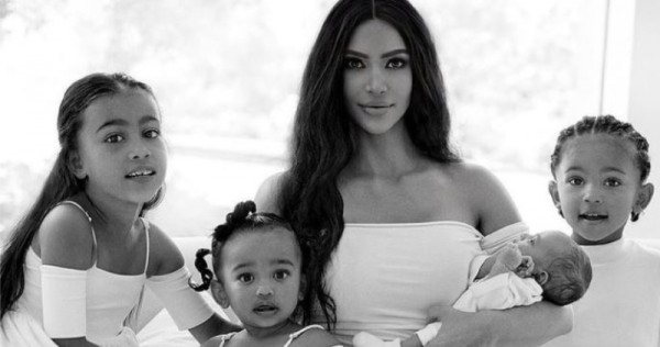 Kim Kardashian West shares new family portrait without estranged husband Kanye West
